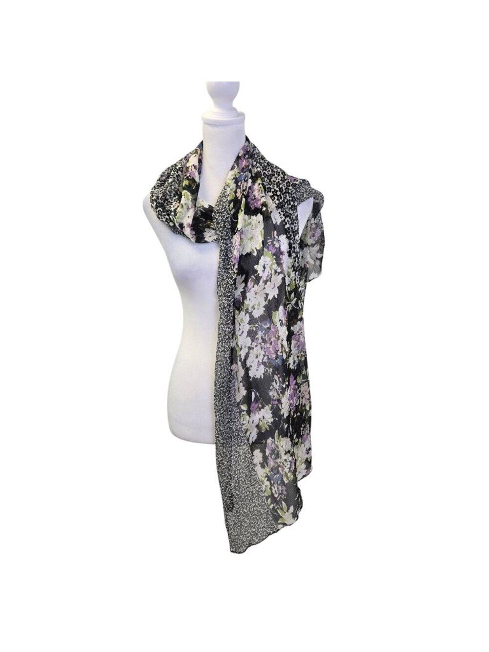 J. Jill Wearever Collection 100% Silk Floral Scarf